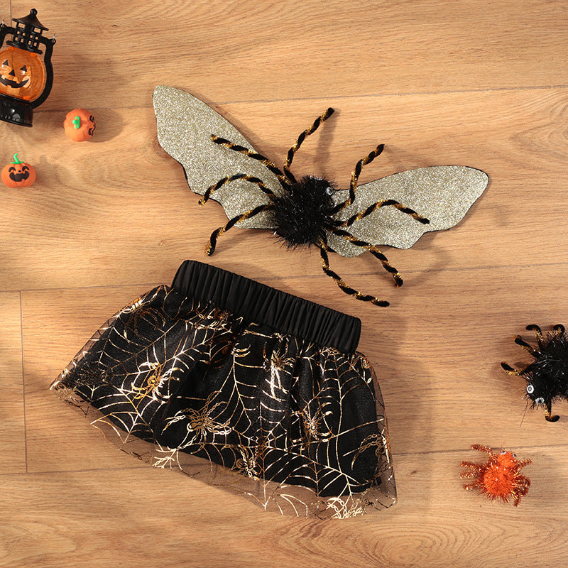 Costume Halloween pour chien – Cape Araignée Dorée